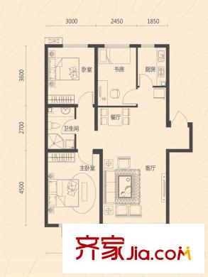 凱榮禧樂都戶型圖凱榮2.3期戶型6C 3室2廳1衛(wèi)1廚