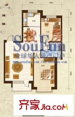 城中藝景戶型圖陽明軒 2室2廳1衛(wèi)
