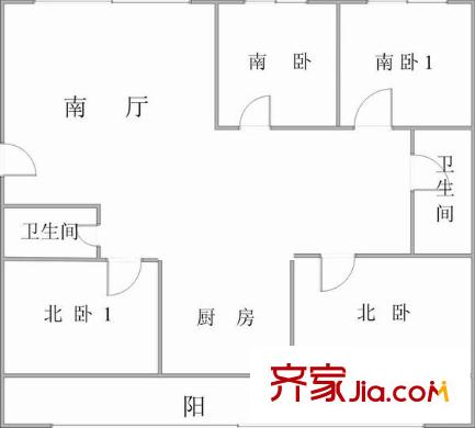 省公務員小區(qū)戶型圖省公務 員小區(qū) 4室 戶型圖 4室2廳2衛(wèi)1廚