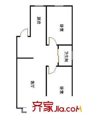 慧緣馨村 2室 戶型圖