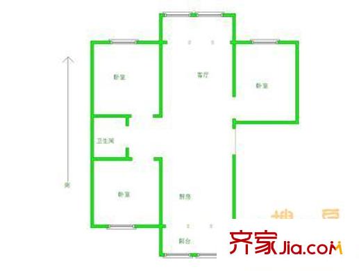 億豐南奧國際戶型圖億豐南 奧國際 3室 戶型圖 3室2廳2衛(wèi)1廚