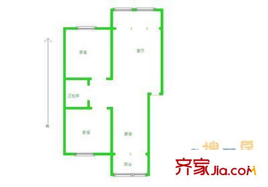 億豐南奧國際戶型圖億豐南 奧國際 2室 戶型圖 2室2廳1衛(wèi)1廚