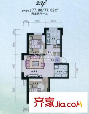 遠大家園 2室 戶型圖