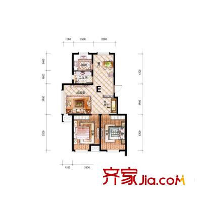 鑫豐?雍景豪城E戶型 2室2廳1衛(wèi)