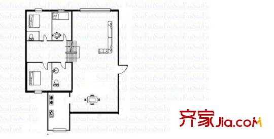 獅城花園 3室 戶(hù)型圖