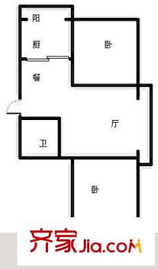 遠大家園 2室 戶型圖