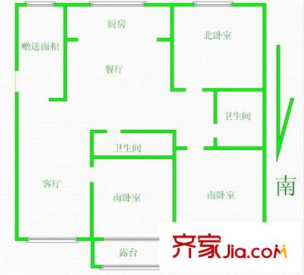 嘉華新城 0室 戶型圖