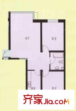 鑫豐華凱鑫城戶型圖戶型圖 2室1廳1衛(wèi)