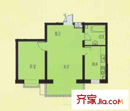 鑫豐華凱鑫城戶型圖戶型圖 2室2廳1衛(wèi)