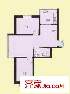 鑫豐華凱鑫城戶型圖戶型圖 2室2廳1衛(wèi)