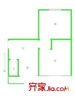 昆山小區(qū) 2室 戶型圖