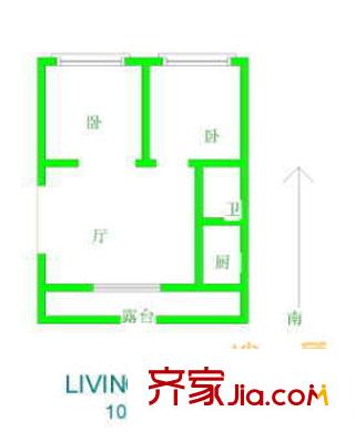 昆山小區(qū) 2室 戶型圖