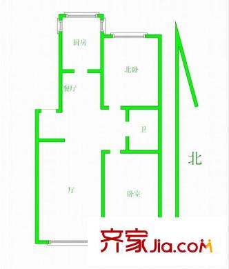 金水花城 2室 戶型圖