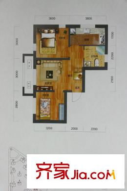 唐軒?公館A1戶型 2室2廳1衛(wèi)1廚