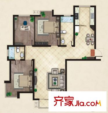 SR國際新城三期 3室 戶型圖
