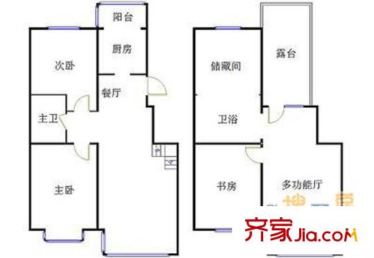 保利百合花園東園戶型圖保利百合東園 3室 戶型圖 3室3廳2衛(wèi)1廚