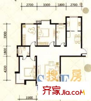 SR國際新城三期 3室 戶型圖