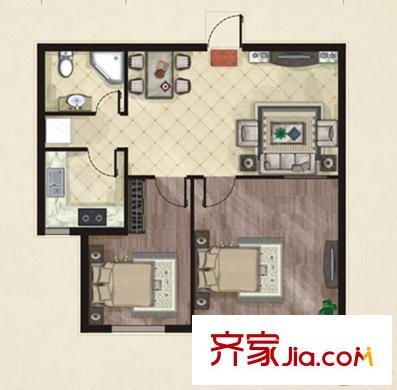 SR國際新城三期 2室 戶型圖