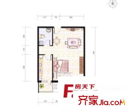 淺草綠閣七期廊橋溪語戶型圖淺草綠閣七期廊橋溪語 1室 戶型圖 1室1廳1衛(wèi)1廚