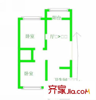青年居易 2室 戶型圖