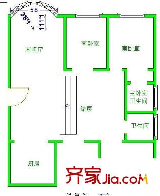 成龍花園 4室 戶型圖
