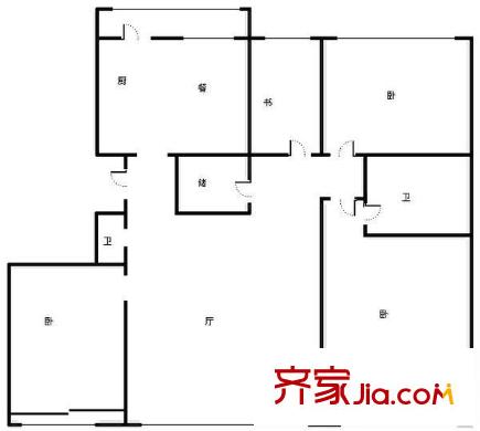 成龍花園 3室 戶(hù)型圖