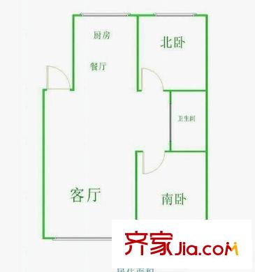 富云花都 2室 戶型圖