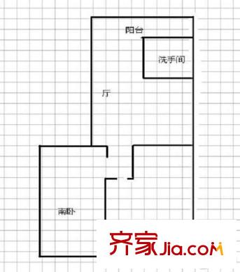 五三小區(qū) 2室 戶型圖