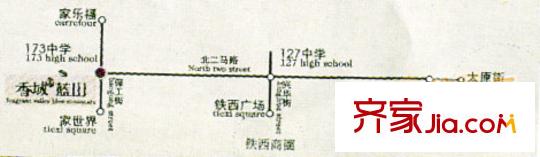香域藍(lán)山交通圖