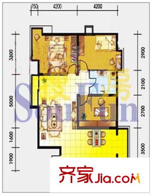 國奧現(xiàn)代城F戶型