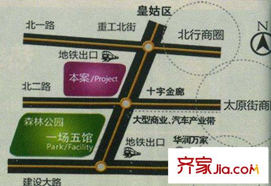 假日普羅旺斯交通圖區(qū)位圖