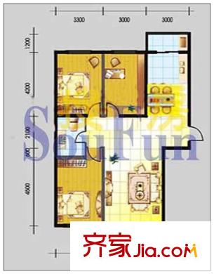 國奧現(xiàn)代城E戶型