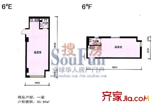 鑫豐國際戶型圖1室1廳1衛(wèi)