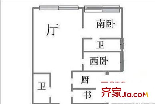 翔鳳華園 3室 戶型圖