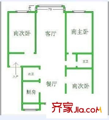 翔鳳華園 3室 戶型圖