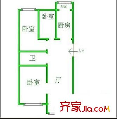 翔鳳華園 3室 戶型圖