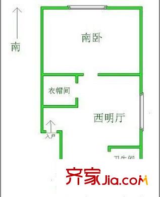 翔鳳華園 1室 戶型圖