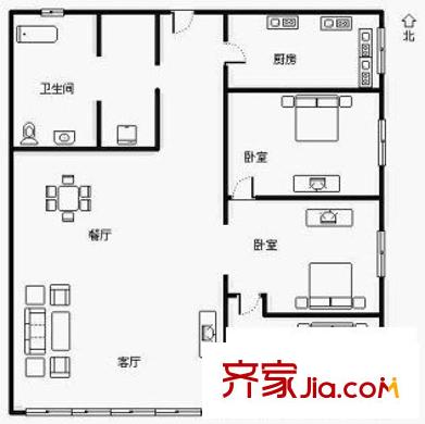 富云新都(西區(qū))戶型圖富云新都(西區(qū)) 3室 戶型圖 3室2廳1衛(wèi)1廚
