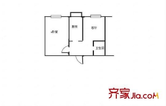 繁榮新都 2室 戶型圖