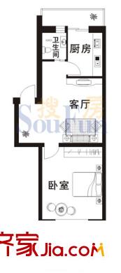 宏偉金都戶型圖1室1廳1衛(wèi)