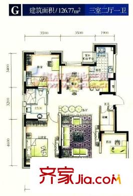 四季嘉園二期 2室 戶型圖