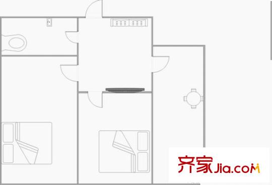 四季嘉園二期 2室 戶型圖