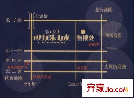 新湖明珠城交通圖區(qū)位圖