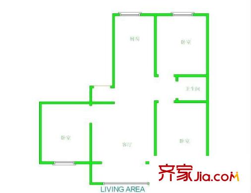 四季嘉園二期 3室 戶型圖