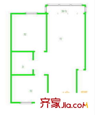 四季嘉園二期 2室 戶型圖