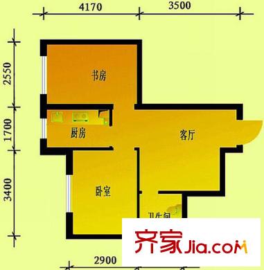 鑫豐又一城戶型圖戶型5 2室2廳1衛(wèi)