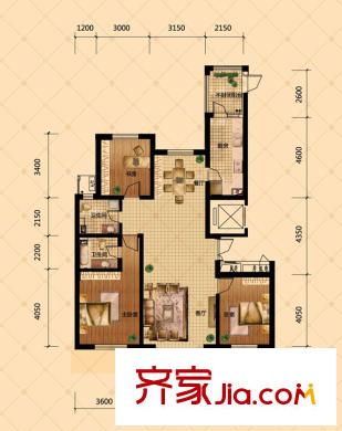 鐵西萬(wàn)達(dá)廣場(chǎng)戶型圖I戶型 3室2廳2衛(wèi)