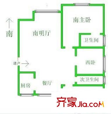 建賞歐洲 3室 戶型圖