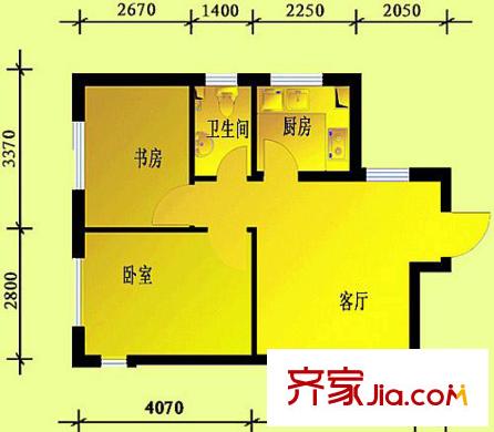 鑫豐又一城戶型圖戶型1 2室1廳1衛(wèi)