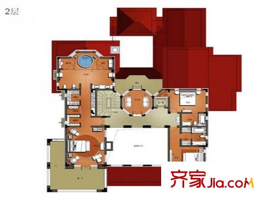 伴山湖LA戶型圖二層 5室3廳2衛(wèi)